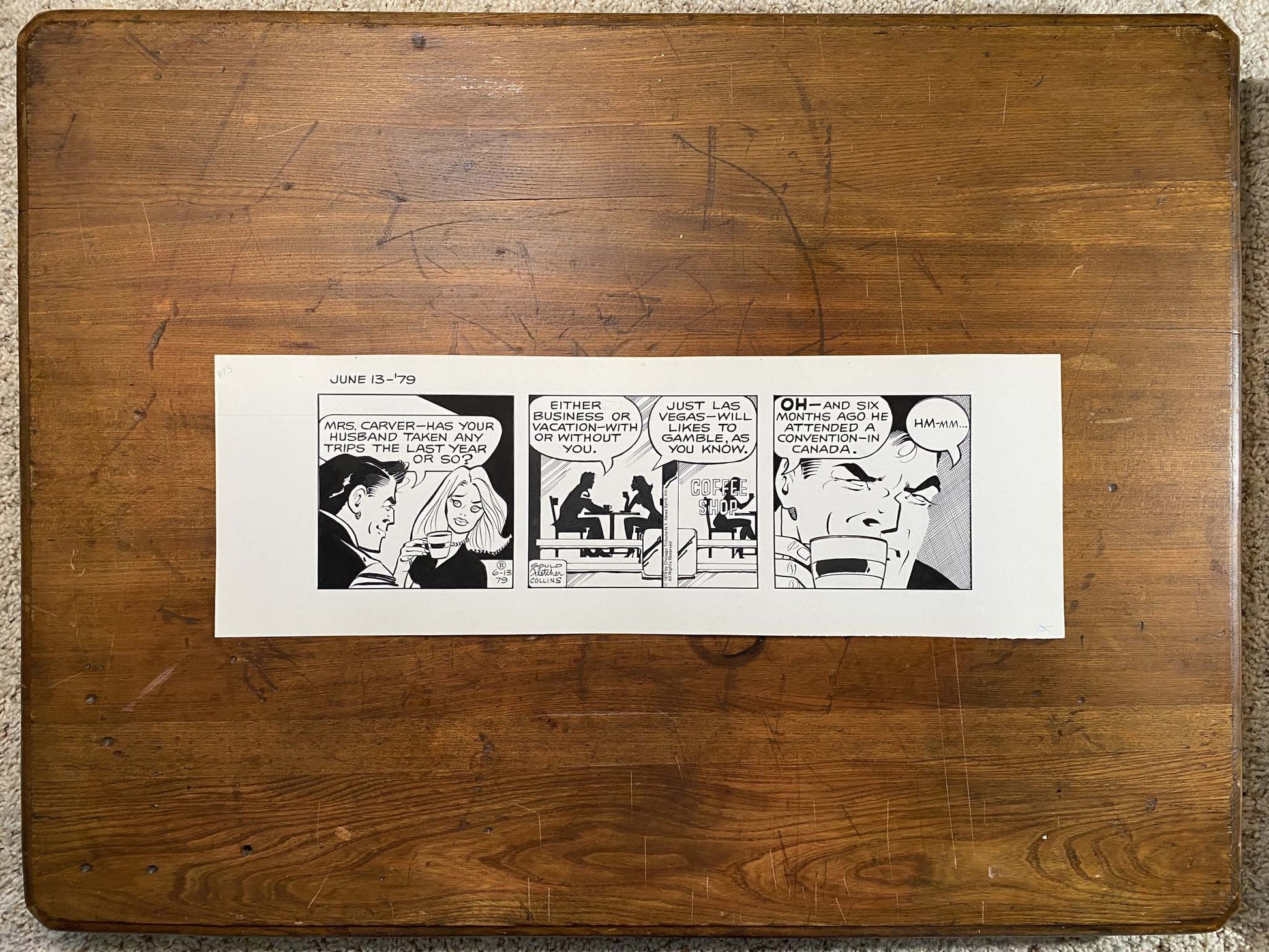 Dick Tracy Daily 6/13/79 Original Art Illustration | Fletcher Studio