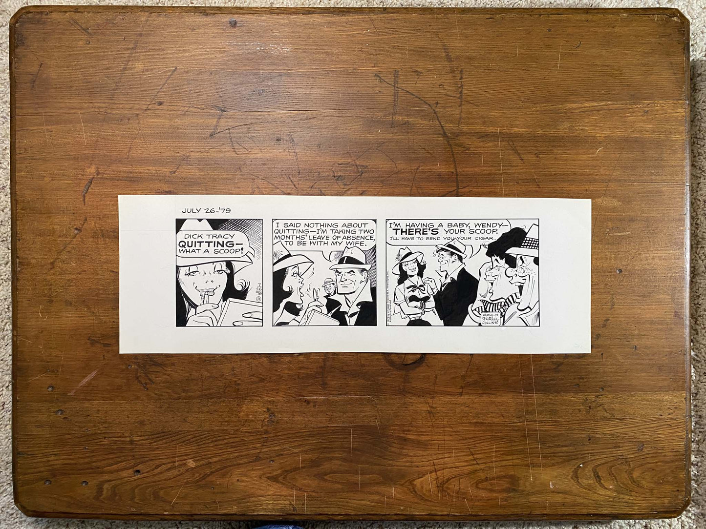 Dick Tracy Daily 7/26/79 Original Art Illustration | Fletcher Studio