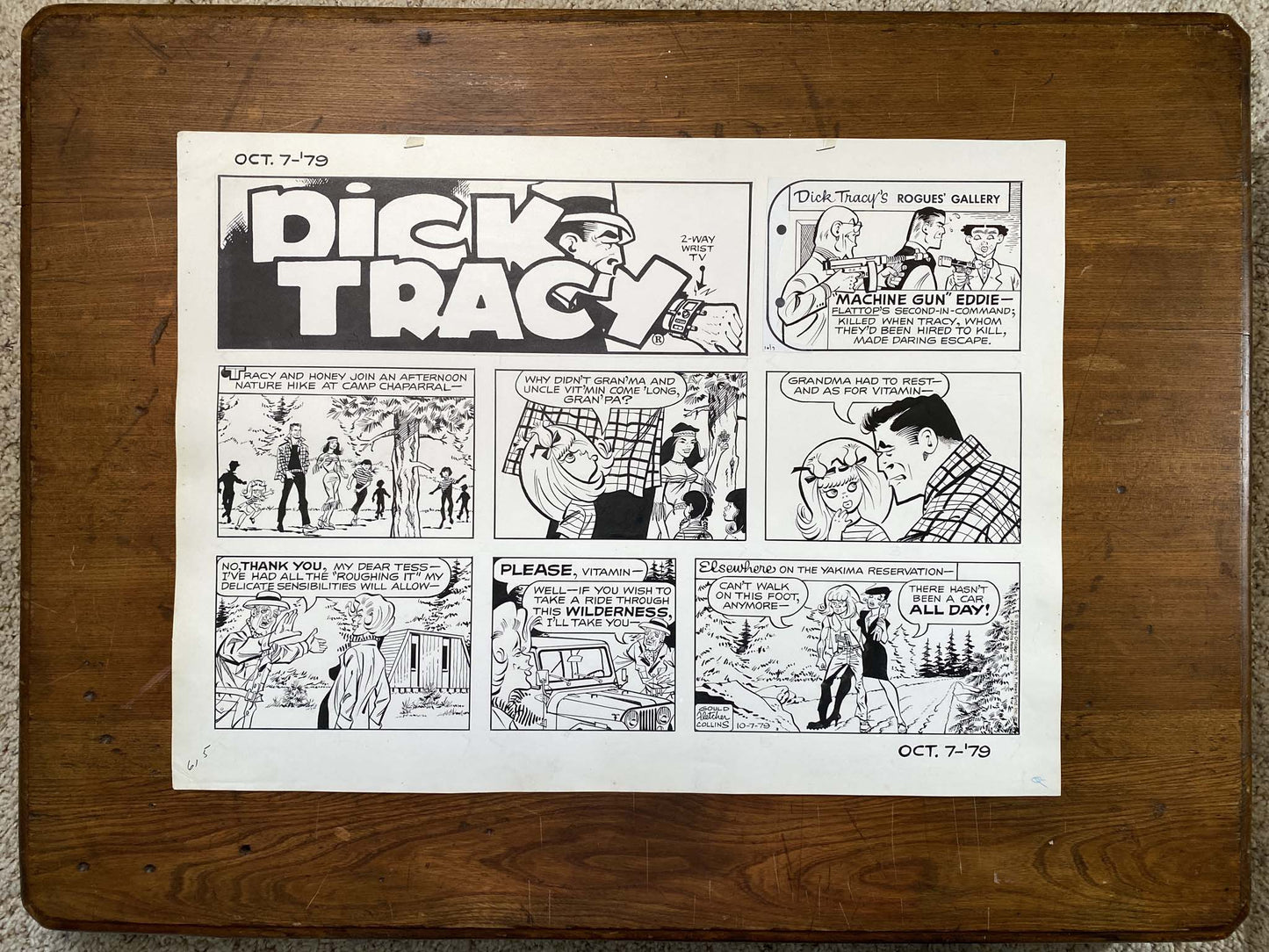 Dick Tracy Sunday 10/7/79 Original Art Illustration | Fletcher Studio