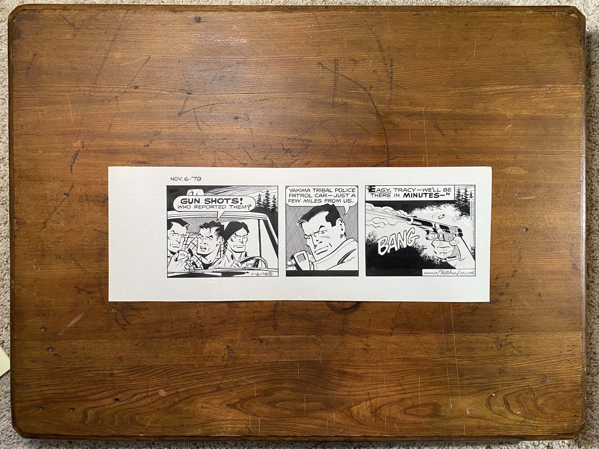 Dick Tracy Daily 11/6/79 Original Art Illustration | Fletcher Studio