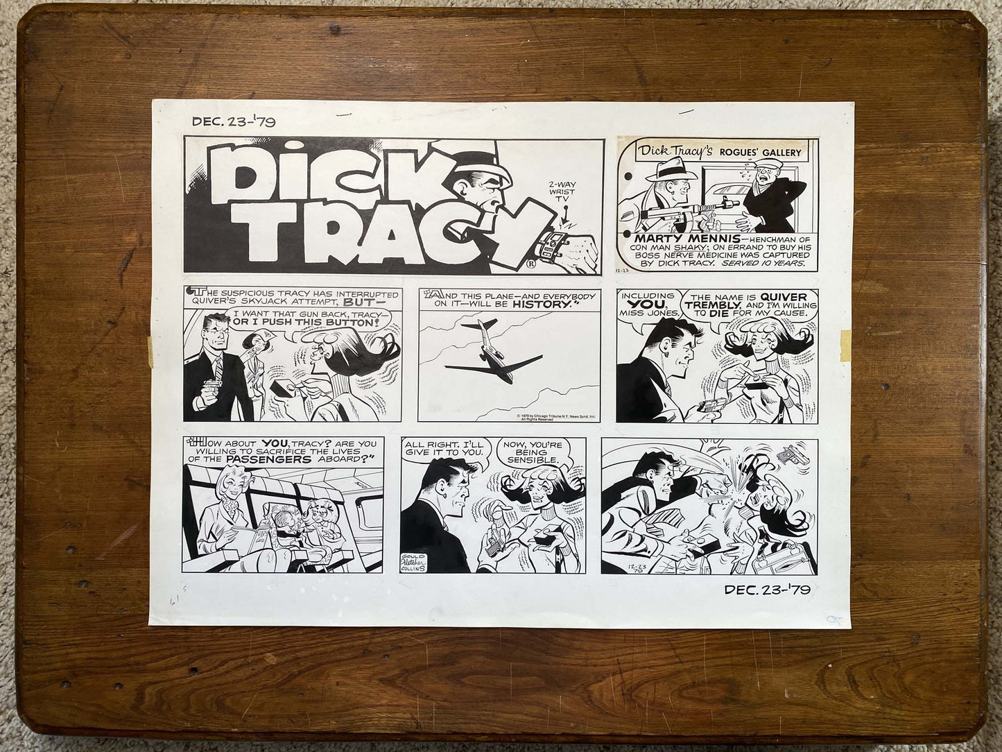 Dick Tracy Sunday 12/23/79 Original Art Illustration | Fletcher Studio