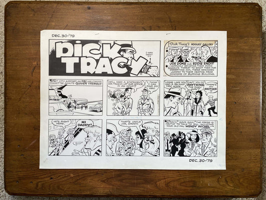 Dick Tracy Sunday 12/30/79 Original Art Illustration | Fletcher Studio