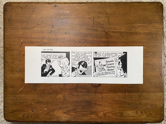 Dick Tracy Daily 1/22/80 Original Art Illustration | Fletcher Studio
