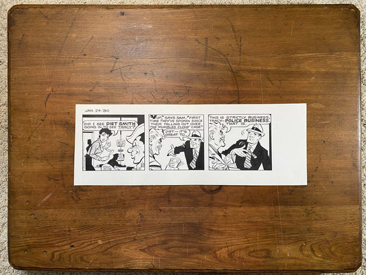Dick Tracy Daily 1/24/80 Original Art Illustration | Fletcher Studio