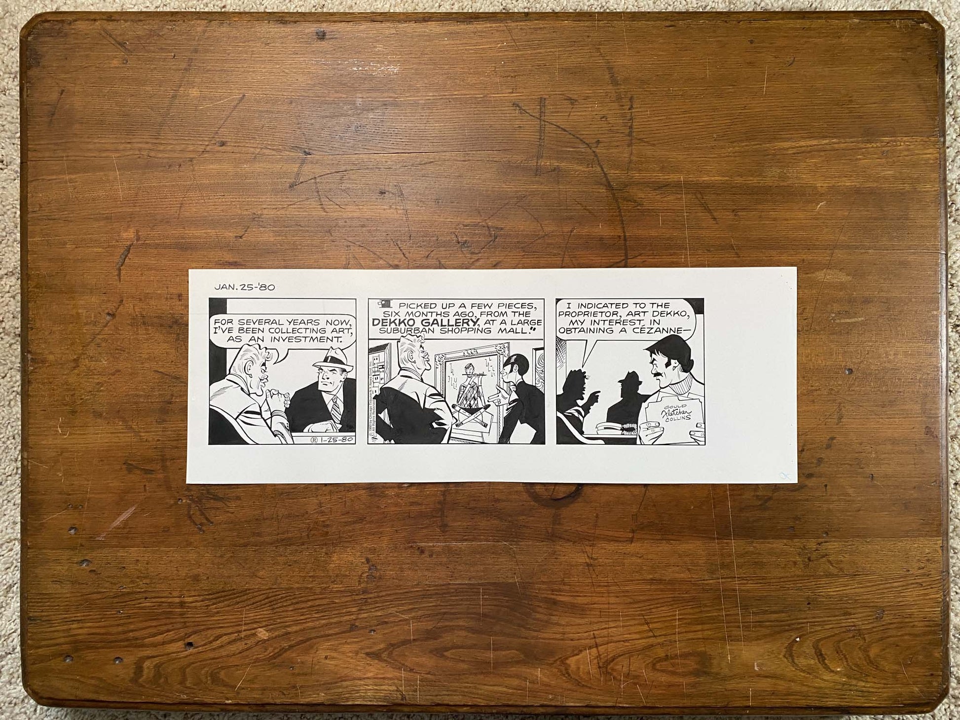 Dick Tracy Daily 1/25/80 Original Art Illustration | Fletcher Studio