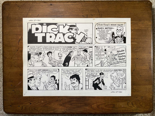 Dick Tracy Sunday 1/27/80 Original Art Illustration | Fletcher Studio
