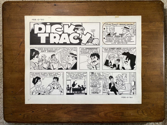 Dick Tracy Sunday 2/10/80 Original Art Illustration | Fletcher Studio