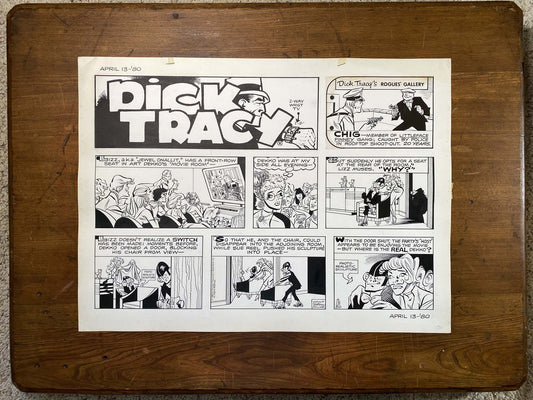 Dick Tracy Sunday 4/13/80 Original Art Illustration | Fletcher Studio