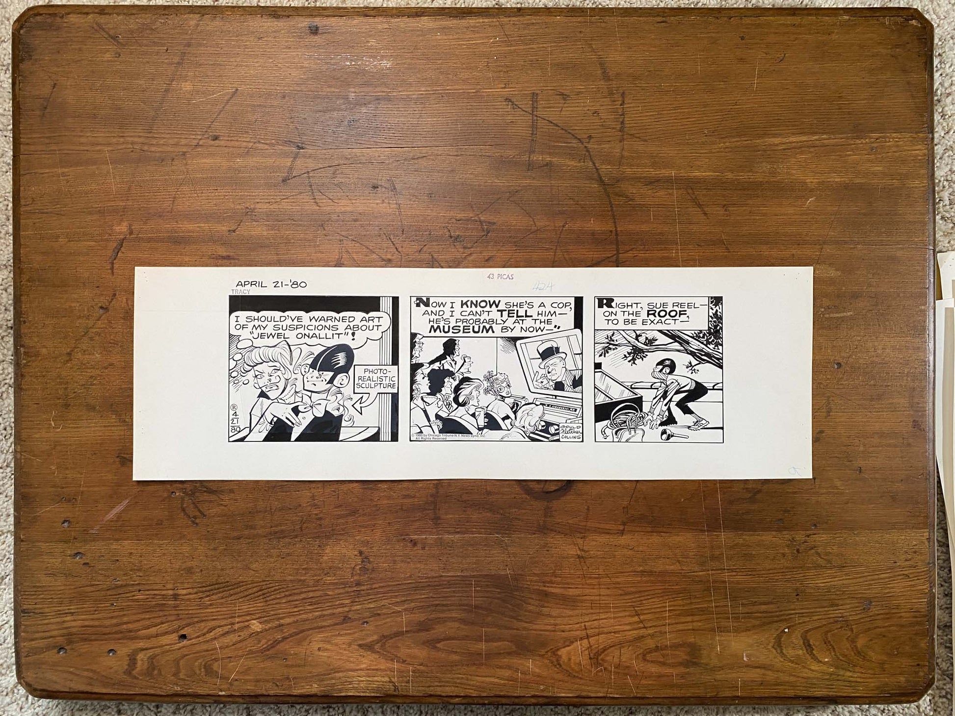 Dick Tracy Daily 4/21/80 Original Art Illustration | Fletcher Studio