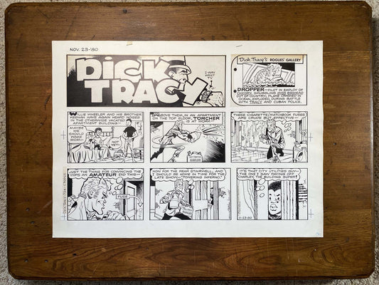 Dick Tracy Sunday 11/23/80 Original Art Illustration | Fletcher Studio