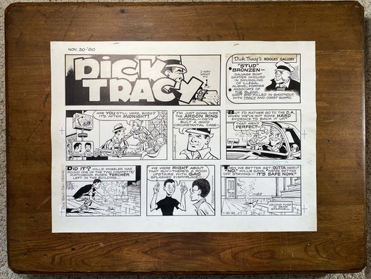 Dick Tracy Sunday 11/30/80 Original Art Illustration | Fletcher Studio