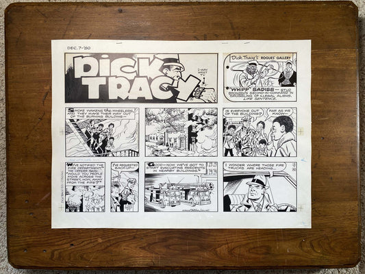 Dick Tracy Sunday 12/7/80 Original Art Illustration | Fletcher Studio