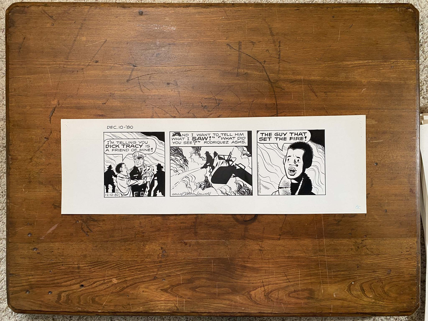 Dick Tracy Daily 12/10/80 Original Art Illustration | Fletcher Studio