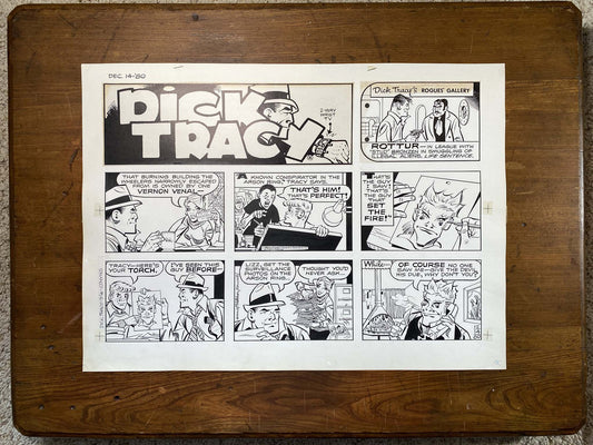 Dick Tracy Sunday 12/14/80 Original Art Illustration | Fletcher Studio