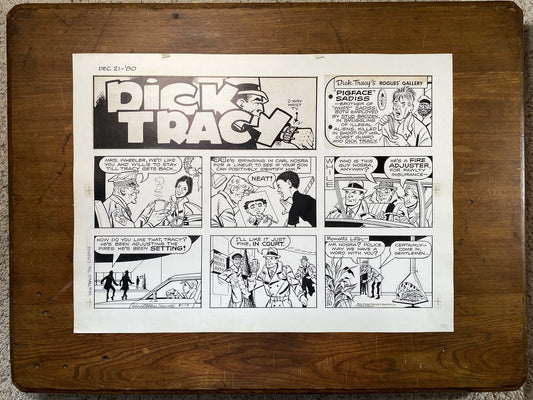 Dick Tracy Sunday 12/21/80 Original Art Illustration | Fletcher Studio