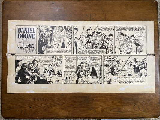 Daniel Boone: An Old Glory Story 10/9/55 Original Art Illustration | Fletcher Studio
