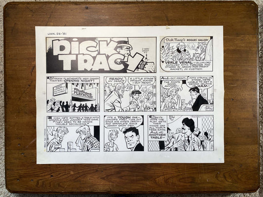 Dick Tracy Sunday 1/25/81 Original Art Illustration | Fletcher Studio