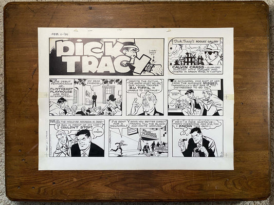 Dick Tracy Sunday 2/1/81 Original Art Illustration | Fletcher Studio