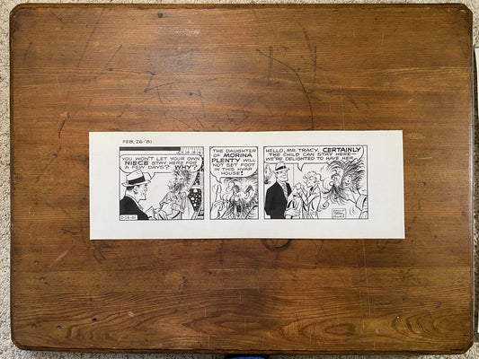 Dick Tracy Daily 2/26/81 Original Art Illustration | Fletcher Studio