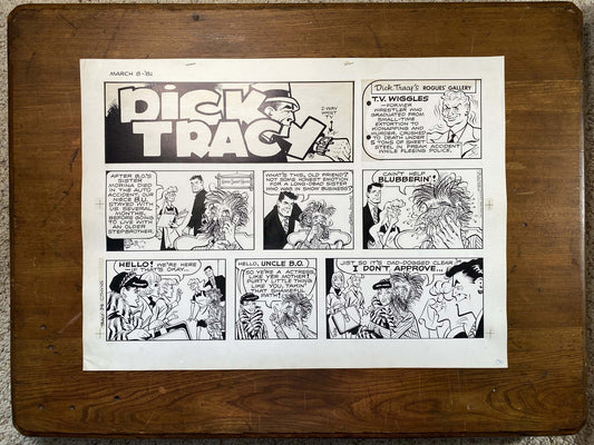 Dick Tracy Sunday 3/8/81 Original Art Illustration | Fletcher Studio