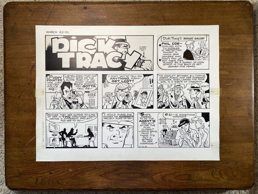 Dick Tracy Sunday 3/22/81 Original Art Illustration | Fletcher Studio