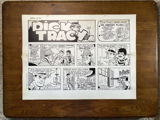 Dick Tracy Sunday 4/12/81 Original Art Illustration | Fletcher Studio