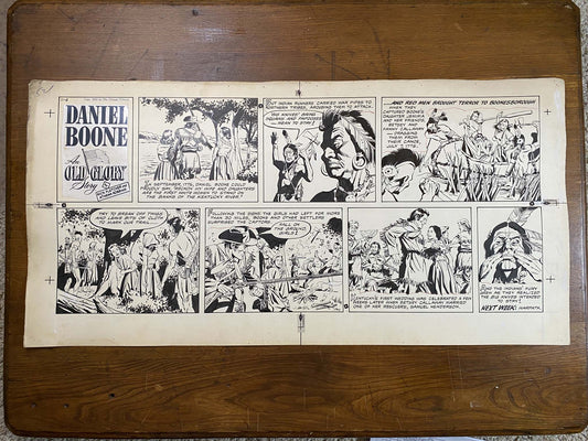 Daniel Boone: An Old Glory Story 11/6/55 Original Art Illustration | Fletcher Studio