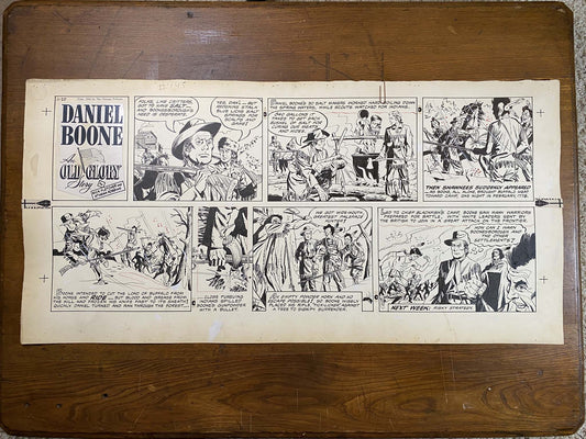 Daniel Boone: An Old Glory Story 11/20/55 Original Art Illustration | Fletcher Studio
