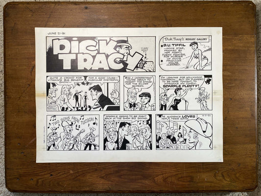 Dick Tracy Sunday 6/21/81 Original Art Illustration | Fletcher Studio