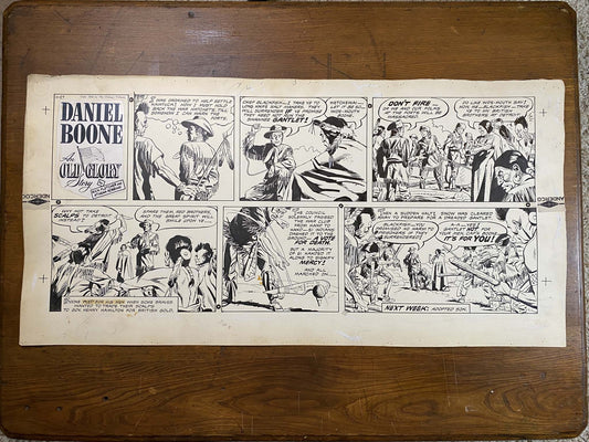 Daniel Boone: An Old Glory Story 11/27/55 Original Art Illustration | Fletcher Studio