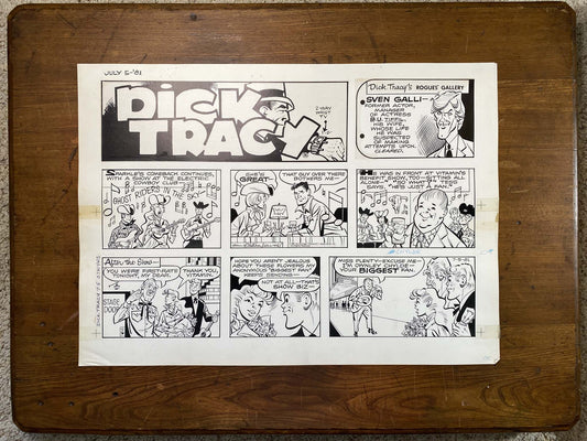 Dick Tracy Sunday 7/5/81 Original Art Illustration | Fletcher Studio
