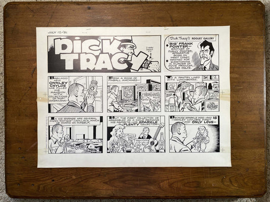 Dick Tracy Sunday 7/12/81 Original Art Illustration | Fletcher Studio
