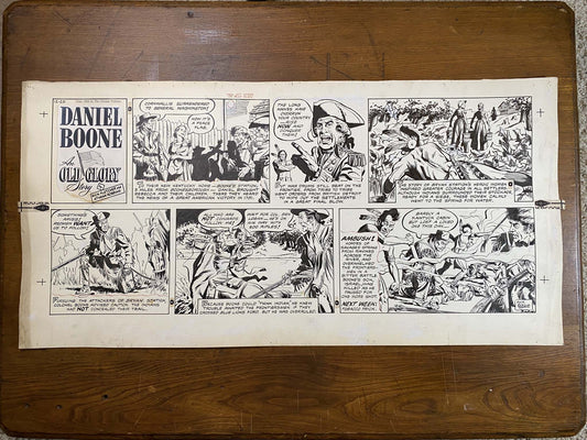 Daniel Boone: An Old Glory Story 12/25/55 Original Art Illustration | Fletcher Studio