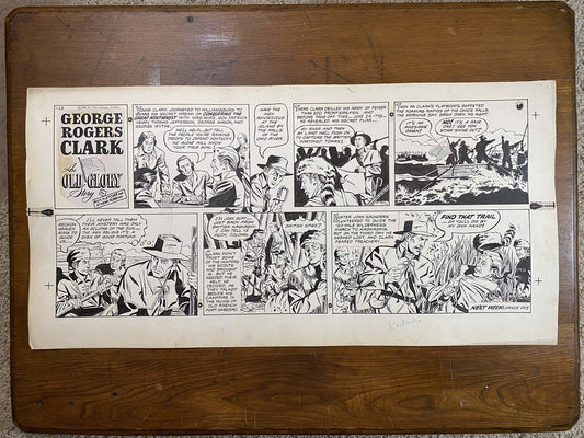 George Rogers Clark: An Old Glory Story 1/29/56 Original Art Illustration | Fletcher Studio