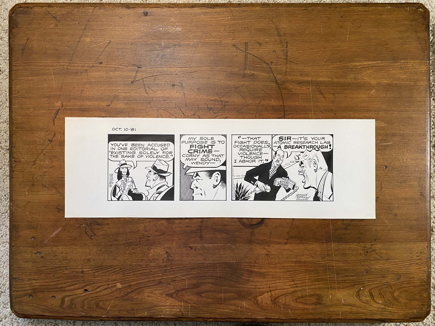 Dick Tracy Daily 10/10/81 Original Art Illustration | Fletcher Studio