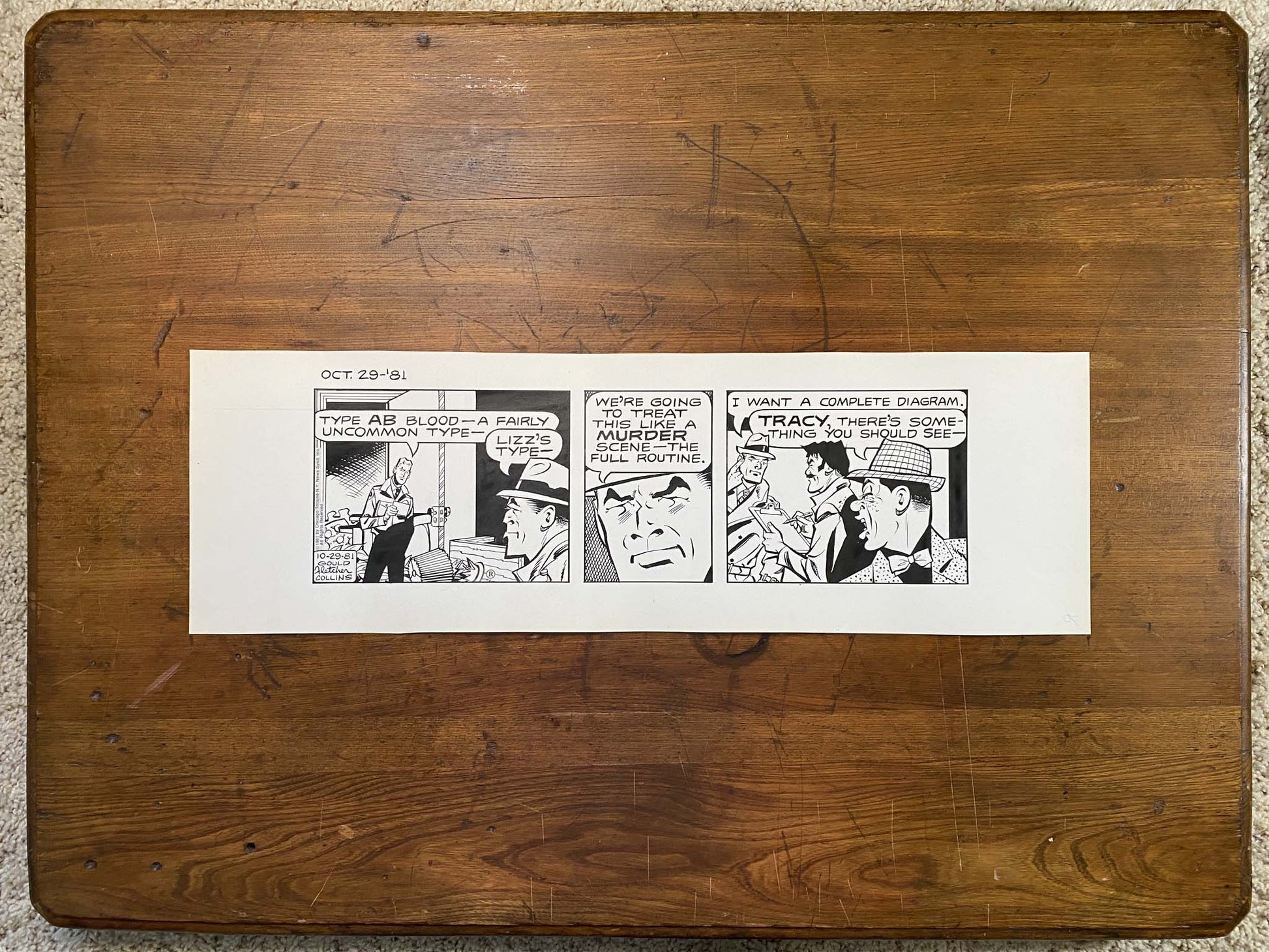 Dick Tracy Daily 10/29/81 Original Art Illustration | Fletcher Studio