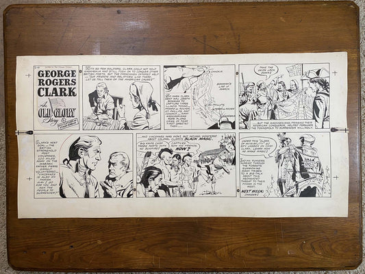 George Rogers Clark: An Old Glory Story 2/19/56 Original Art Illustration | Fletcher Studio