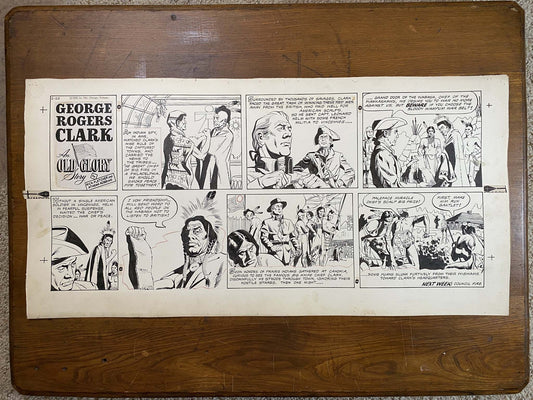 George Rogers Clark: An Old Glory Story 2/26/56 Original Art Illustration | Fletcher Studio