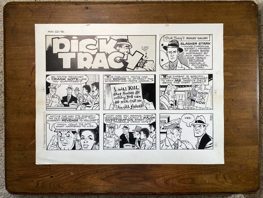 Dick Tracy Sunday 11/22/81 Original Art Illustration | Fletcher Studio