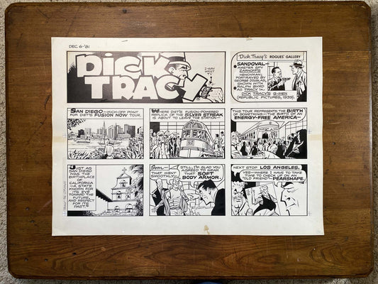 Dick Tracy Sunday 12/6/81 Original Art Illustration | Fletcher Studio