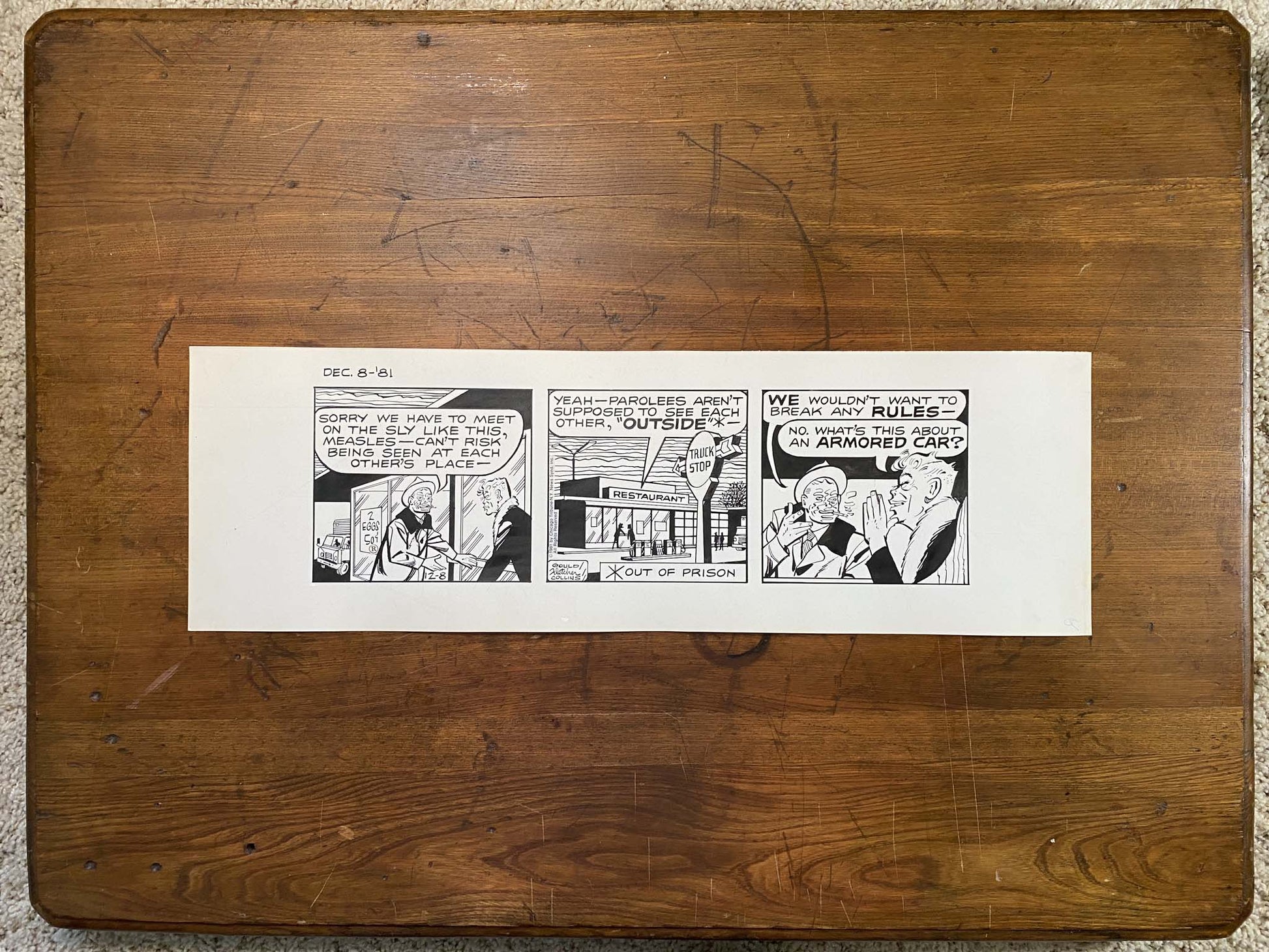 Dick Tracy Daily 12/8/81 Original Art Illustration | Fletcher Studio