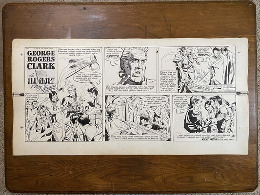 George Rogers Clark: An Old Glory Story 3/11/56 Original Art Illustration | Fletcher Studio