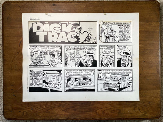 Dick Tracy Sunday 12/13/81 Original Art Illustration | Fletcher Studio
