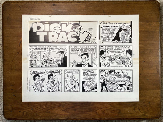 Dick Tracy Sunday 12/20/81 Original Art Illustration | Fletcher Studio