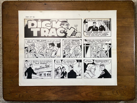 Dick Tracy Sunday 12/27/81 Original Art Illustration | Fletcher Studio