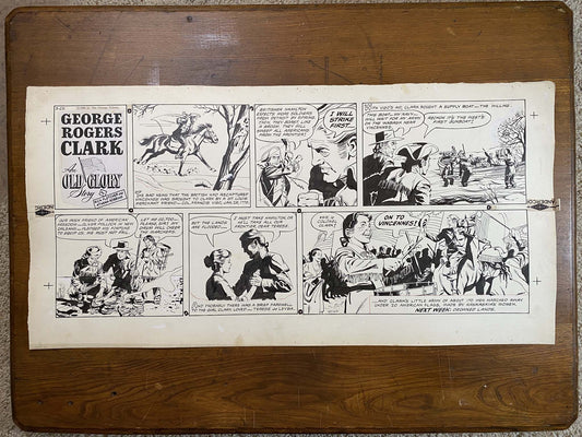 George Rogers Clark: An Old Glory Story 3/25/56 Original Art Illustration | Fletcher Studio