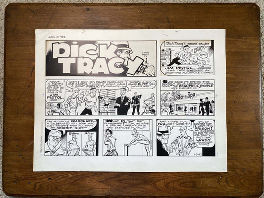 Dick Tracy Sunday 1/3/82 Original Art Illustration | Fletcher Studio
