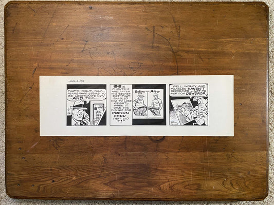 Dick Tracy Daily 1/4/82 Original Art Illustration | Fletcher Studio