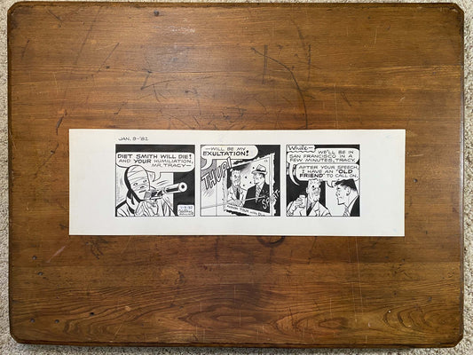 Dick Tracy Daily 1/9/82 Original Art Illustration | Fletcher Studio