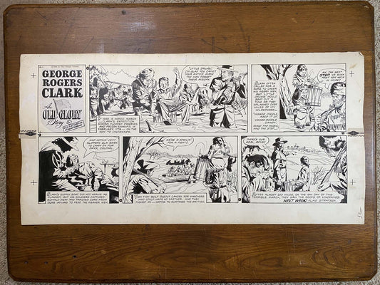 George Rogers Clark: An Old Glory Story 4/1/56 Original Art Illustration | Fletcher Studio